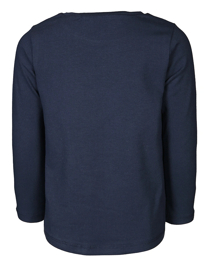 Langarmshirt WHERE ARE YOU GOING mit Pailletten in navy