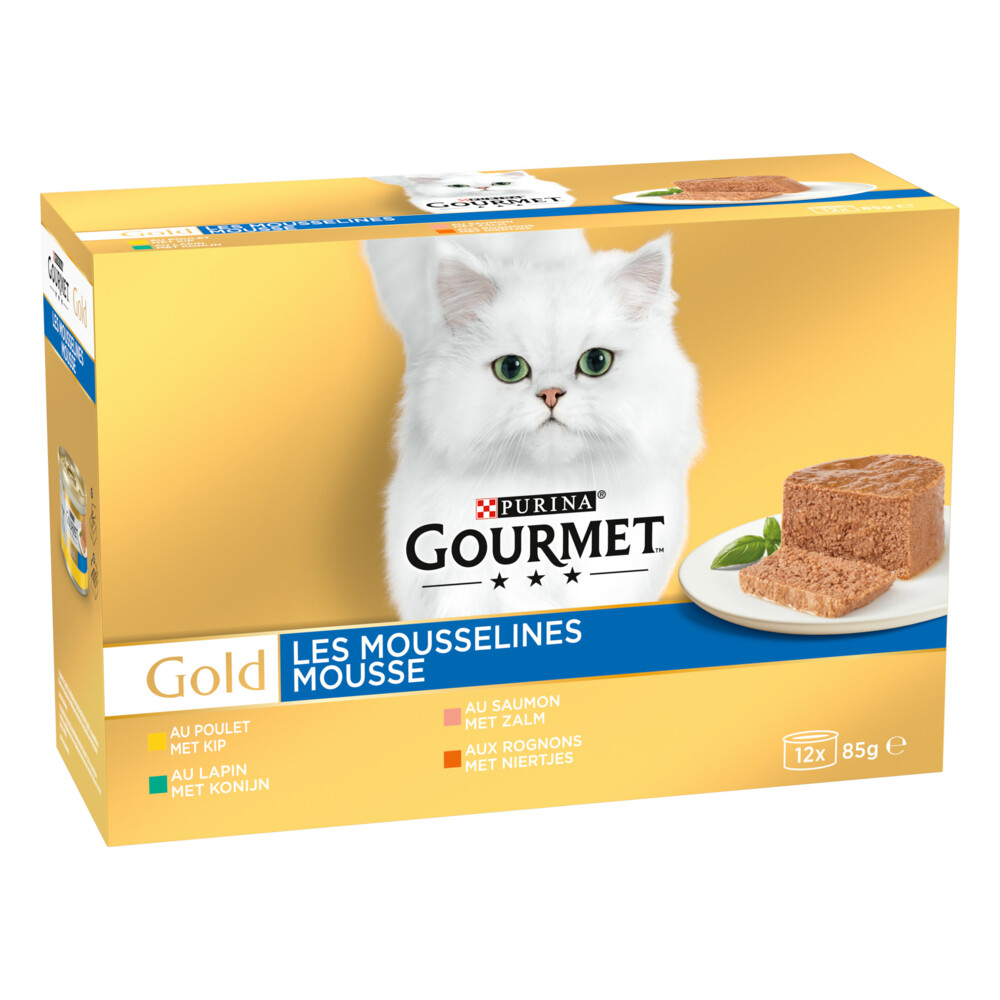 Gourmet Gold Multipack Fijne Mousse Blauw12 x 85 gr