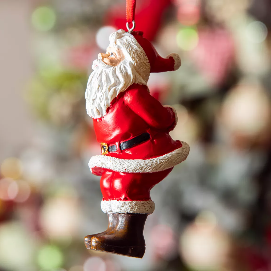 Père Noël à suspendre (H10 cm) Christmas Rouge et blanc