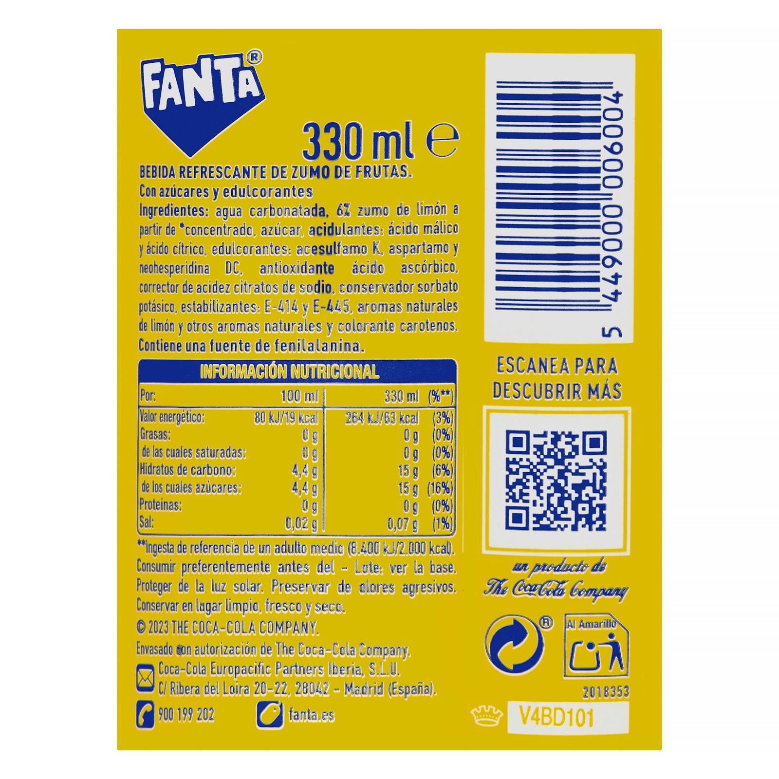Boisson gazeuse Fanta au citron