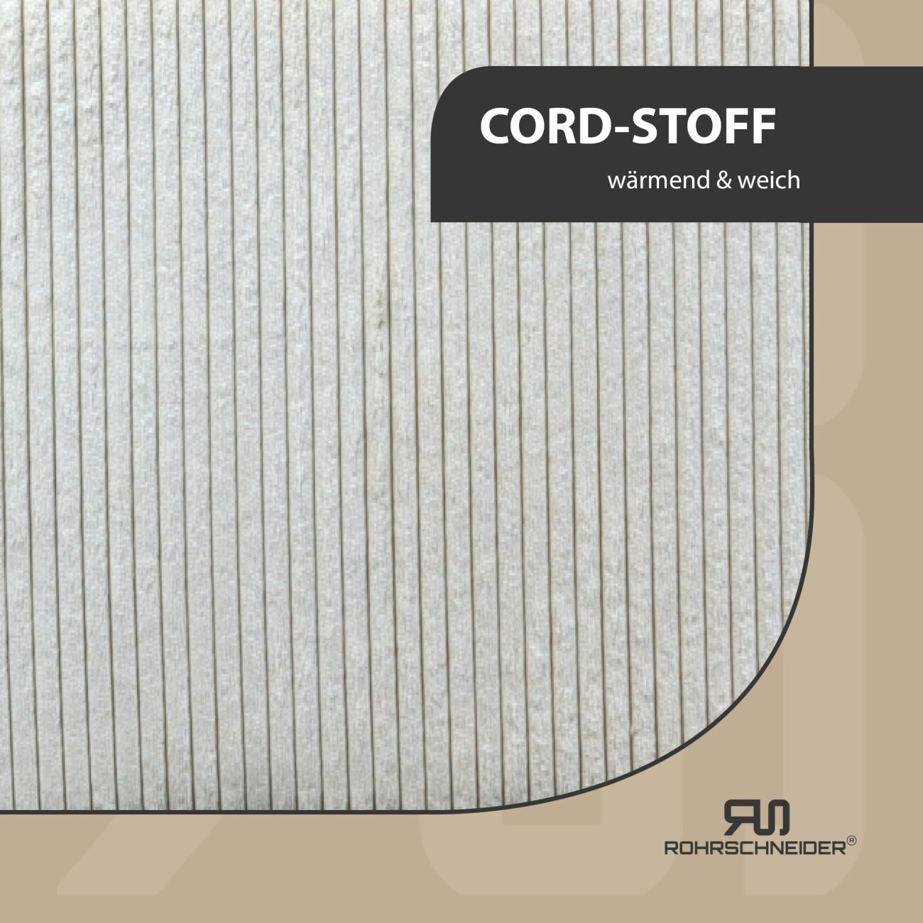 Rohrschneider ® Hundesofa, Hundebett Cord für mittelgroße und große Hunde, inkl. 2 Dekokissen beige