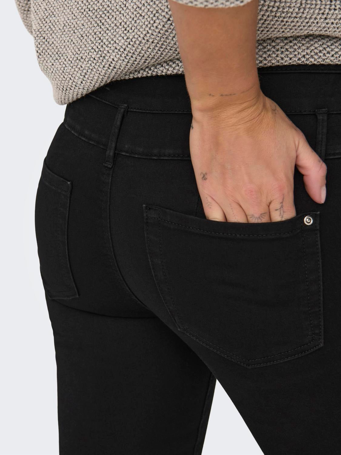 ONLROYAL Hohe Taille Skinny Fit Jeans Black Denim