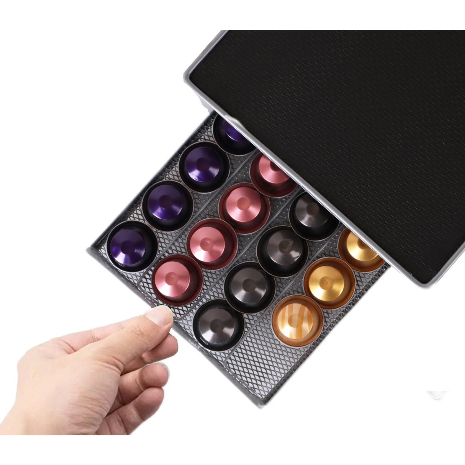 Kaffeekapsel Schublade für 40 Kapseln kompatibel mit Nespresso