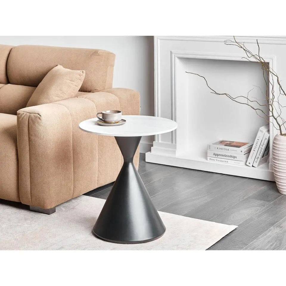 HAIWEE - Bijzettafel - Zwart/Wit - Gesinterde steen