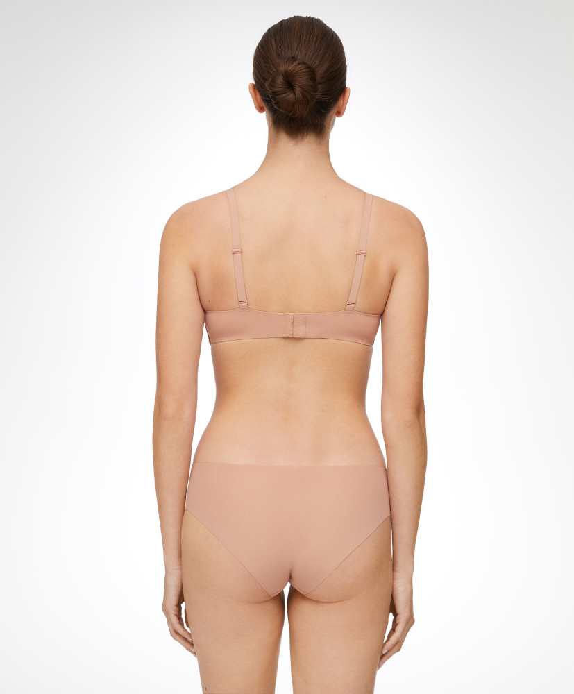 Sutiã triangular push-up em poliamida