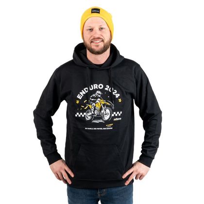 Sweat Motoblouz HOODIE ENDURO 2024 - Blanc / Noir