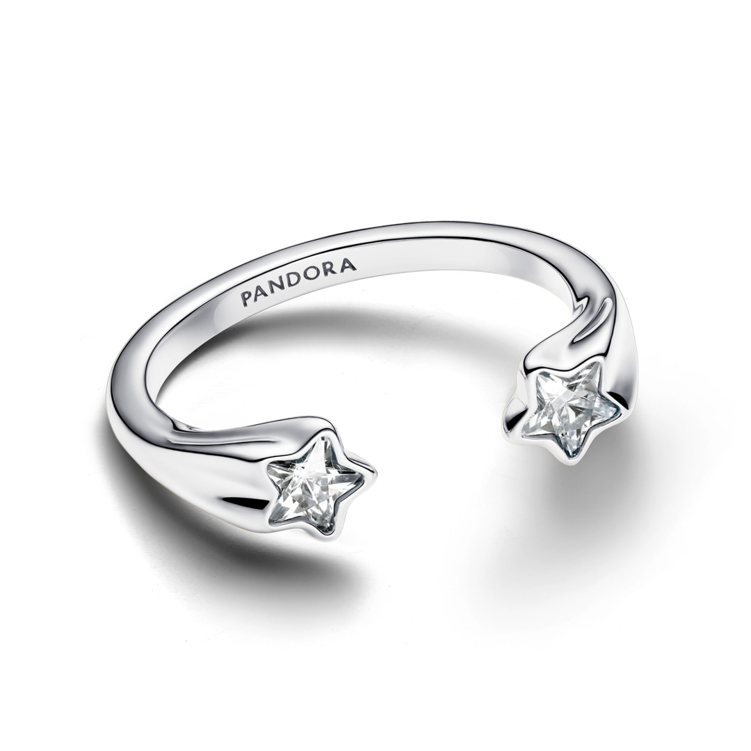 Pandora Moments Sternschnuppen Offener Ring 925 Silber