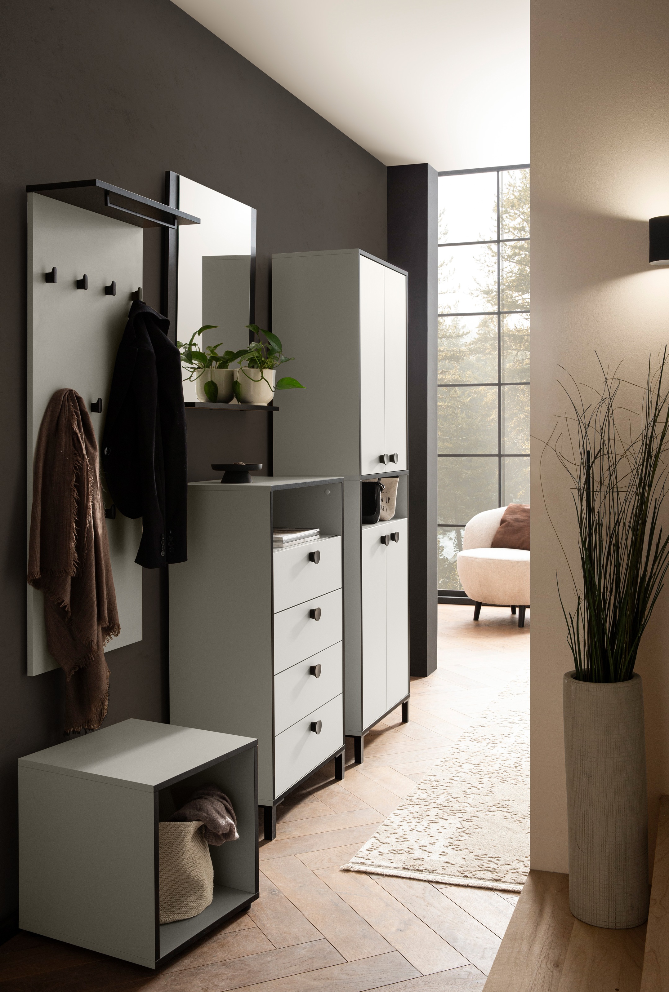 Schildmeyer Garderobenpaneel »Edda, Breite 50 cm, mit 9 Kleiderhaken und praktischer Ablage« Made in Germany