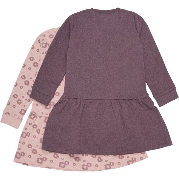 Køb Minymo Misty Rose Sweat Kjole 2-pak
