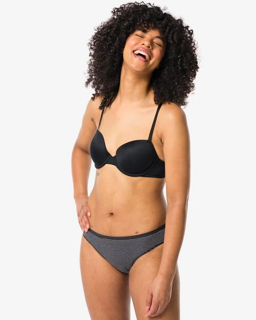 2 slips femme coton stretch noir