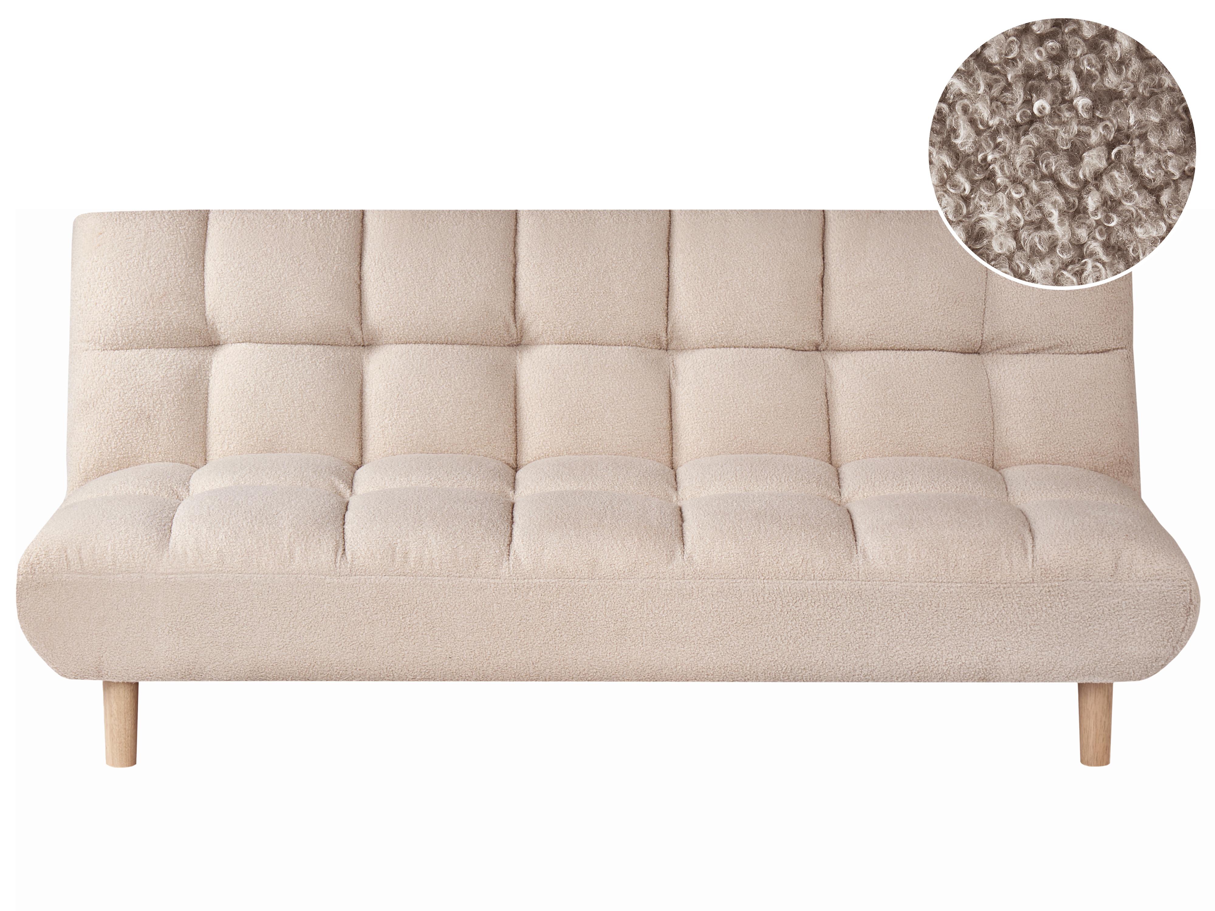 Slaapbank 2-zits RISOR Bouclé Beige