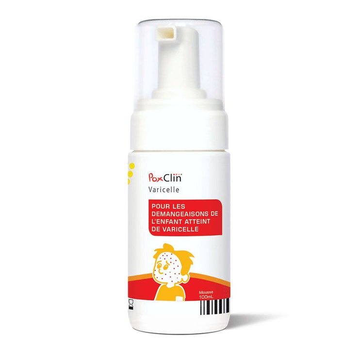 Mousse Apaisante Flacon Pompe Varicelle 100 ml Poxclin