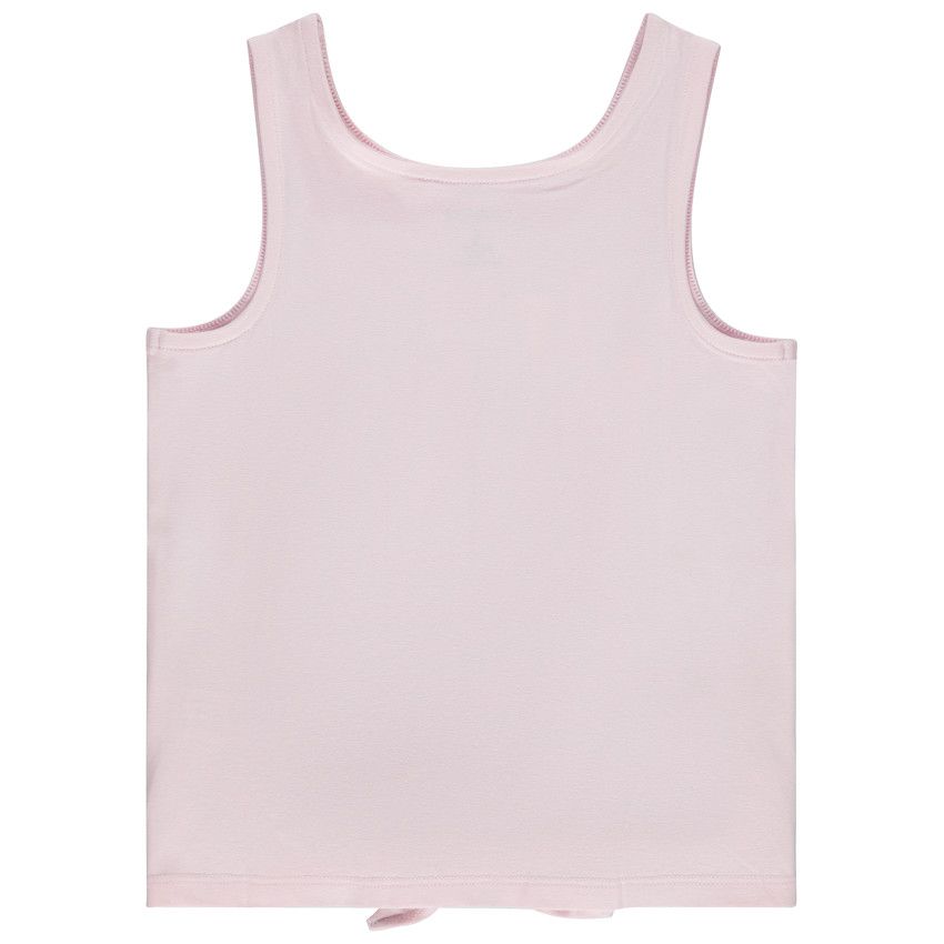 Débardeur noué avec print fantaisie pailleté pour fille - Rose