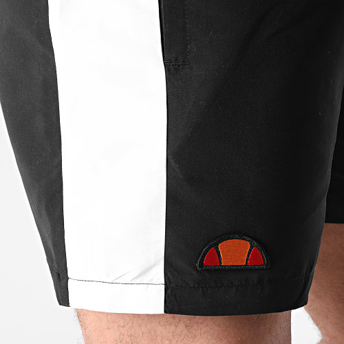 Short De Bain A Bandes Tamarollo SLB13209 Noir Blanc