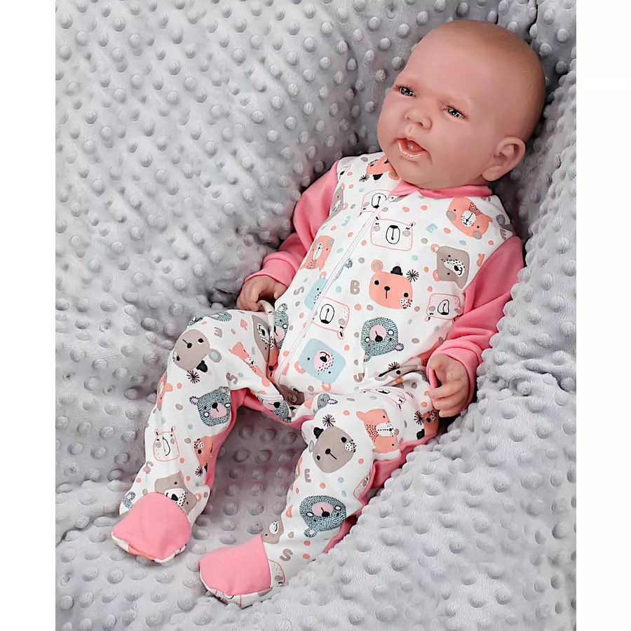 TupTam Baby Unisex Schlafstrampler mit Fuß 3er Pack koralle