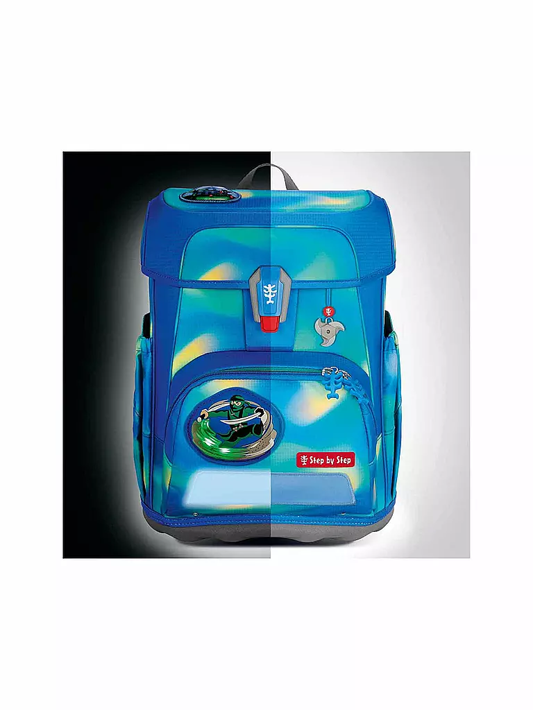 STEP BY STEP Schultaschen Set 5tlg CLOUD FLASH Ninja Zazu  blau