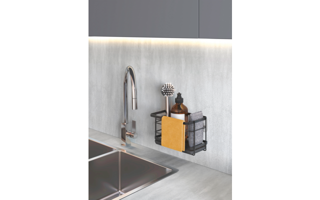 Metaltex Tokyo LAVA Spülbecken-Organizer mit U-Fix Haken Klebehakensystem