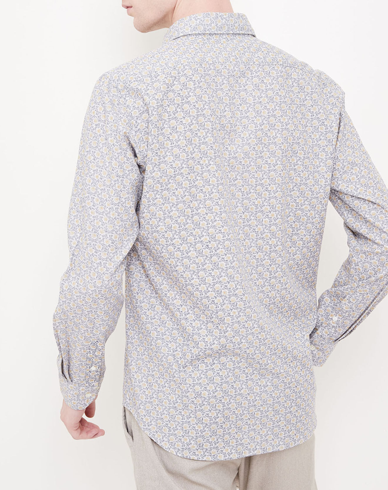 Hartford Chemise Slim Fit Sammy imprimée beige/bleu/jaune