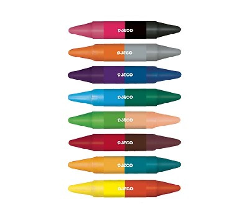 Djeco 8 Doble Fargestifter