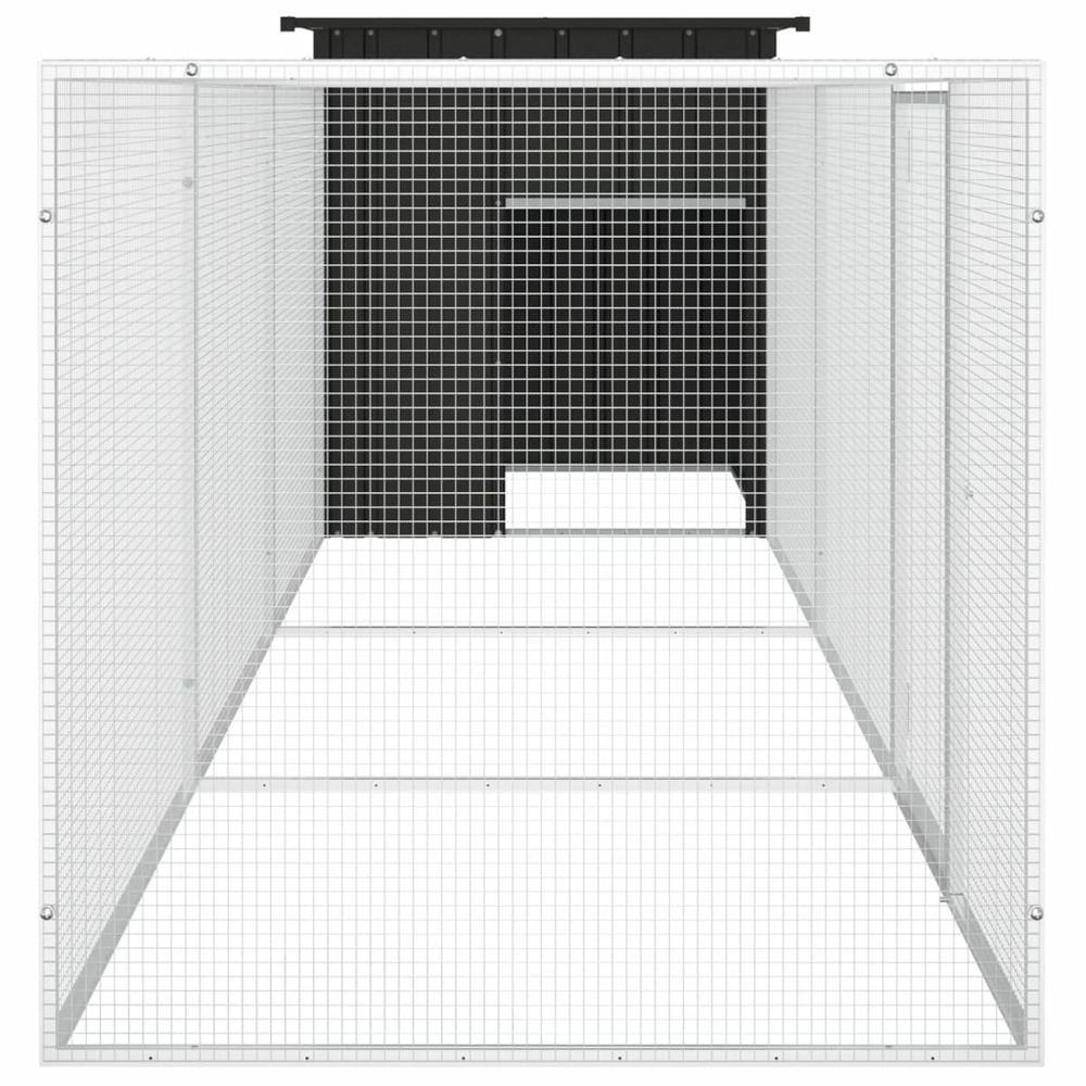 Poulailler anthracite 400x91x100 cm acier galvanisé