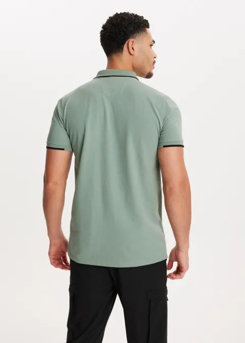 Polo piqué blauw (AQUA)