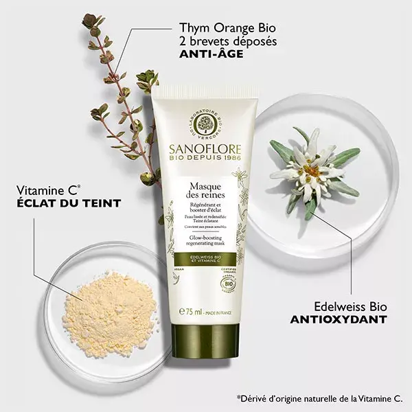 Máscara facial orgânica Sanoflore Queen 75ml