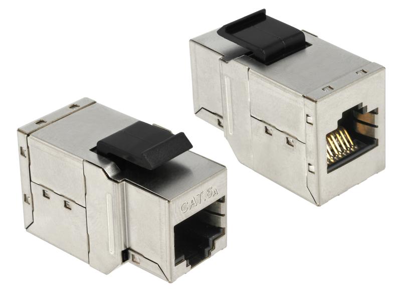 Delock Keystone-Modul RJ-45 - RJ-45, Cat.6A geschirmt Delock Keystone Modul RJ45 Buchse > RJ45 Buchse Cat.6A