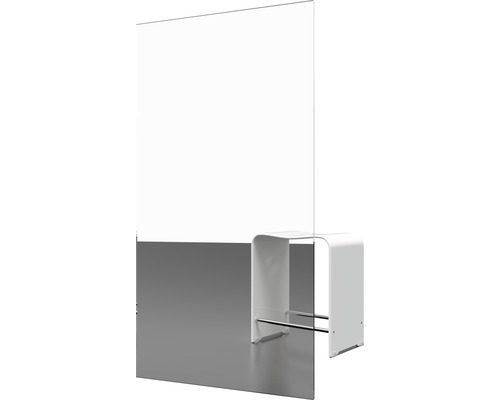 Douchedeur met zijpaneel en draaideur SCHULTE TouraPlus ExpressPlus 80 x 80 cm, zwart profiel, helder glas, vuilafstotende glascoating, deurscharnier rechts