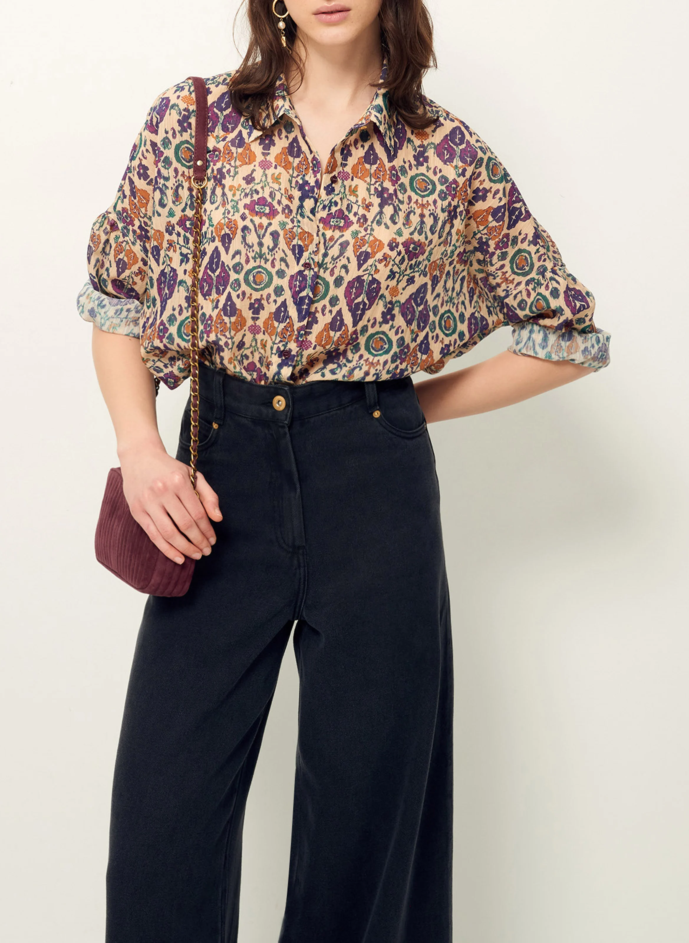 BOTALAIA - Chemise ample à col V | Multicolore
