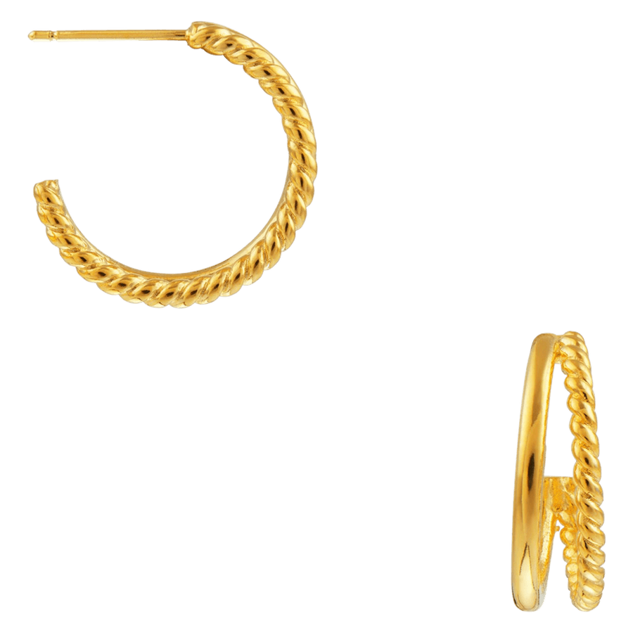 Orelia Jewellery Double Illusion Mid Size Earrings