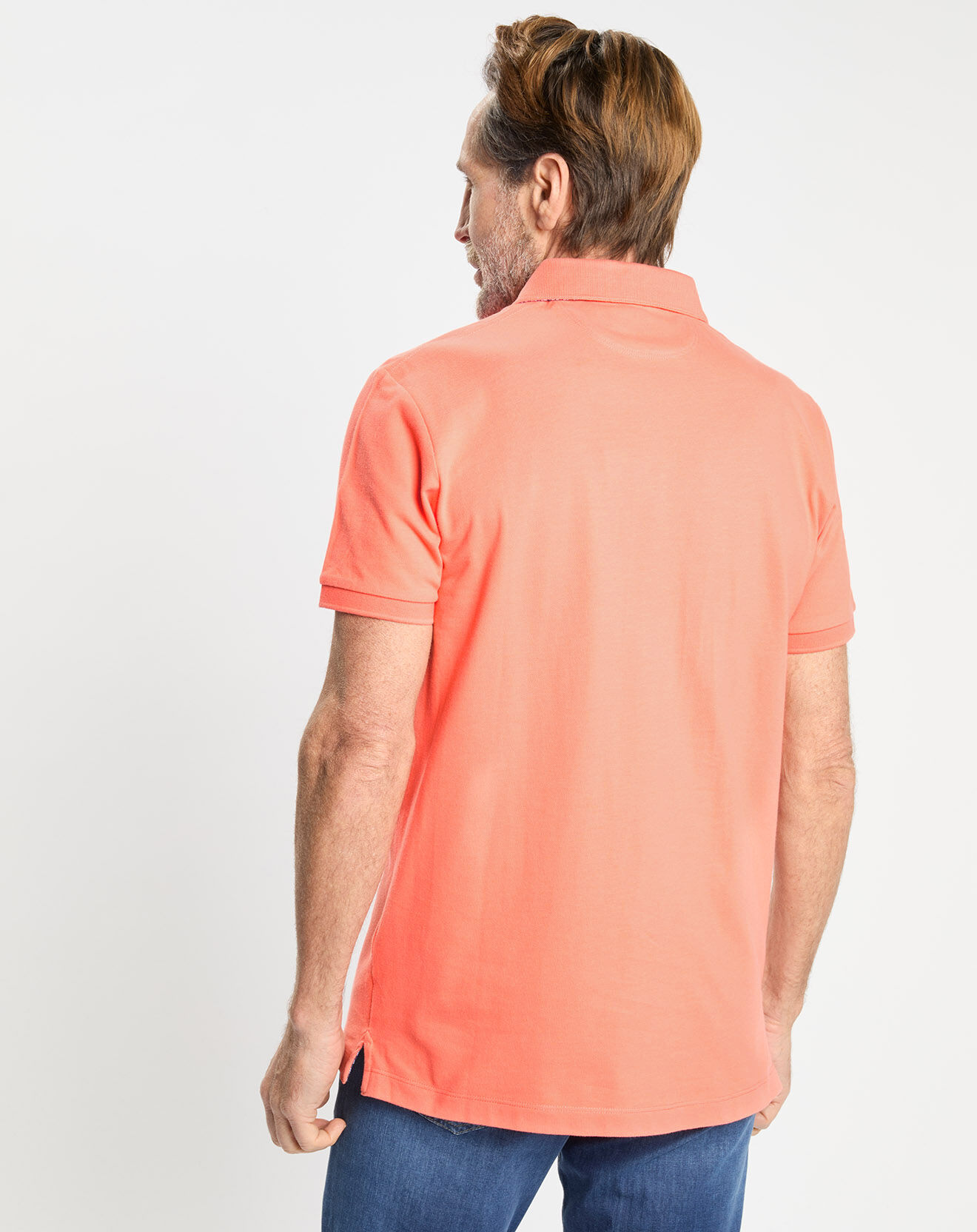 Hackett London Polo Regular Fit uni piqué orange moyen