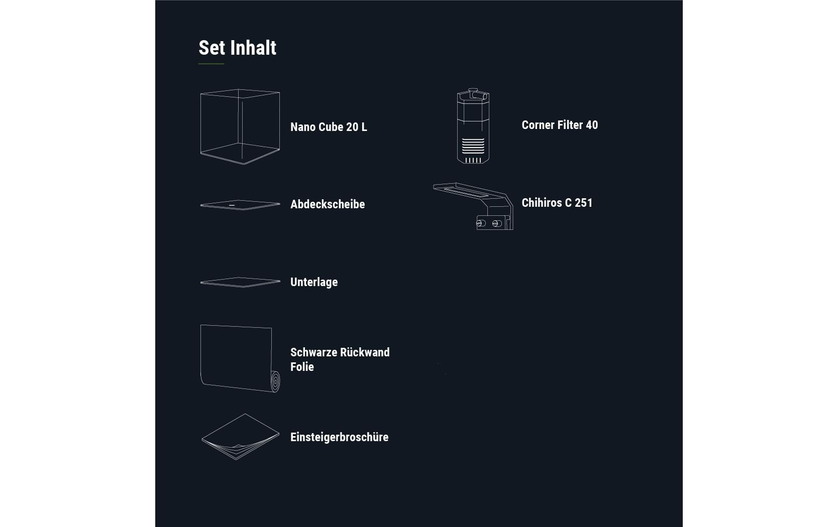 DENNERLE Aquarium »Nano Cube Basic, 20 l«