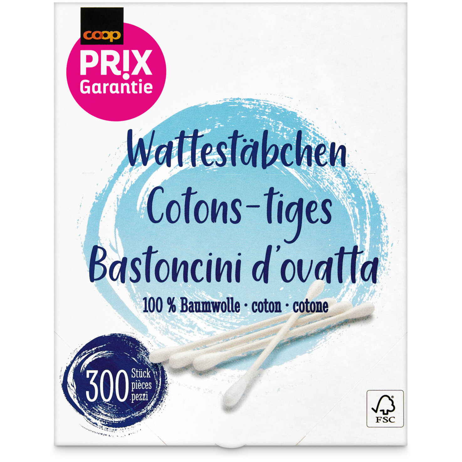 Prix Garantie Wattestäbchen 300 Stück