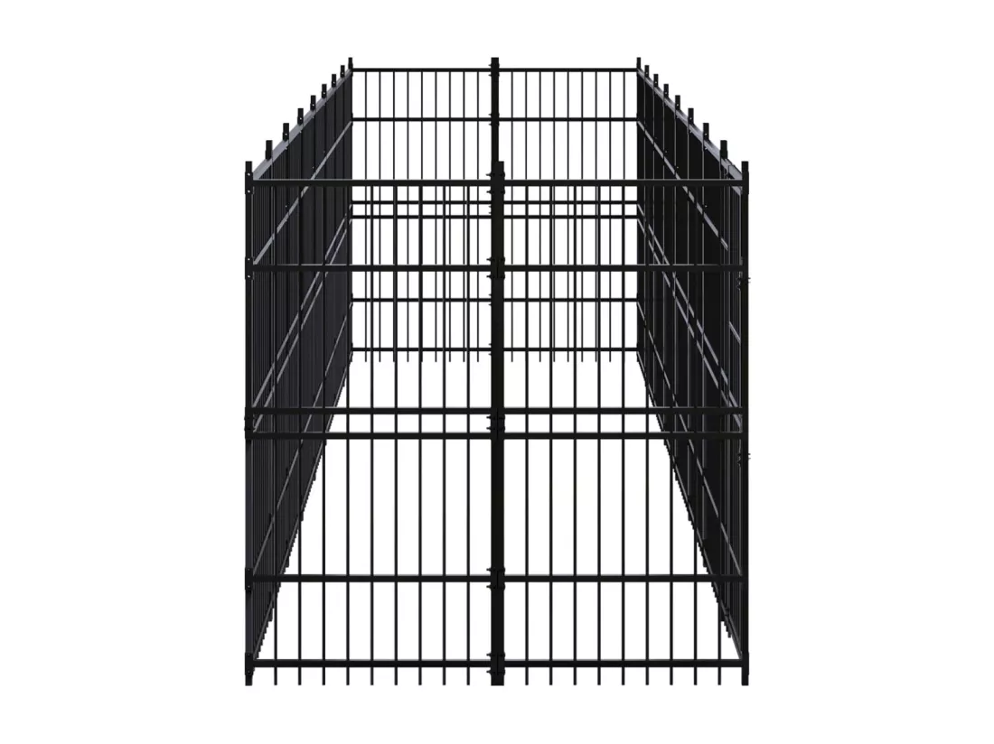 Chenil cage enclos pac noire 864 x 192 x 200 cm 02_0041799