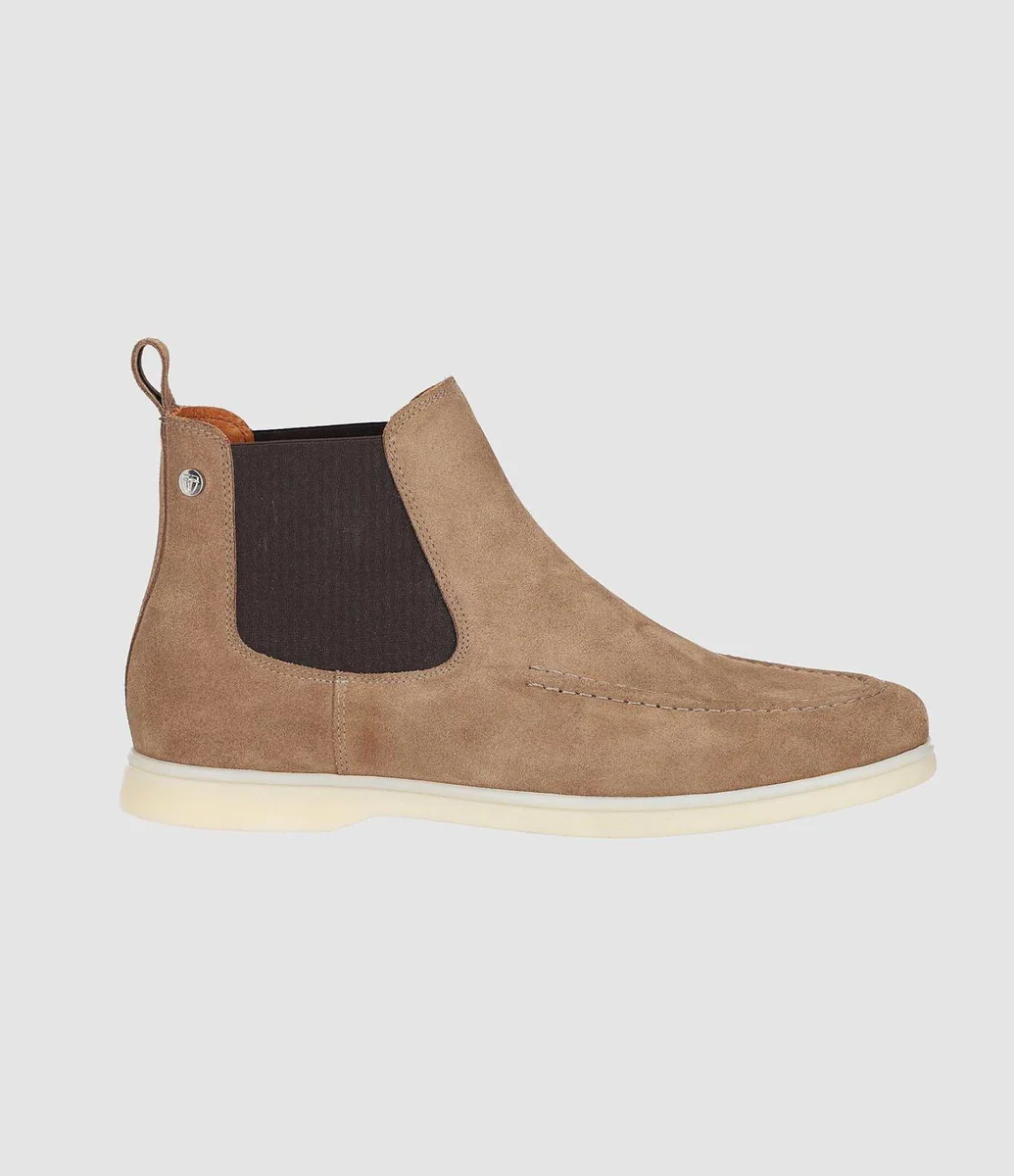 Bottine élastique suede taupe OMAHA
