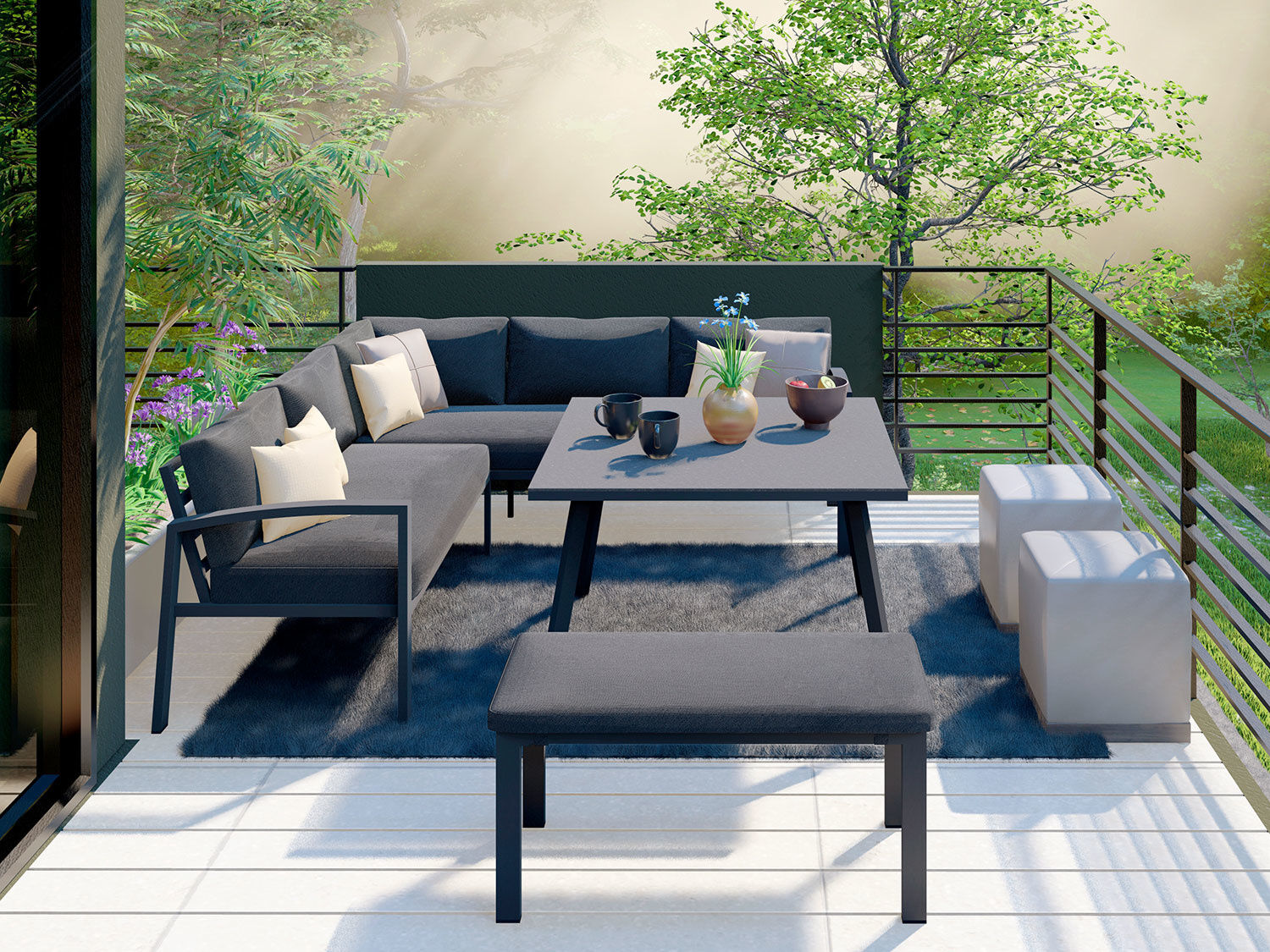 Lounge-Set Wellington 3-teilig