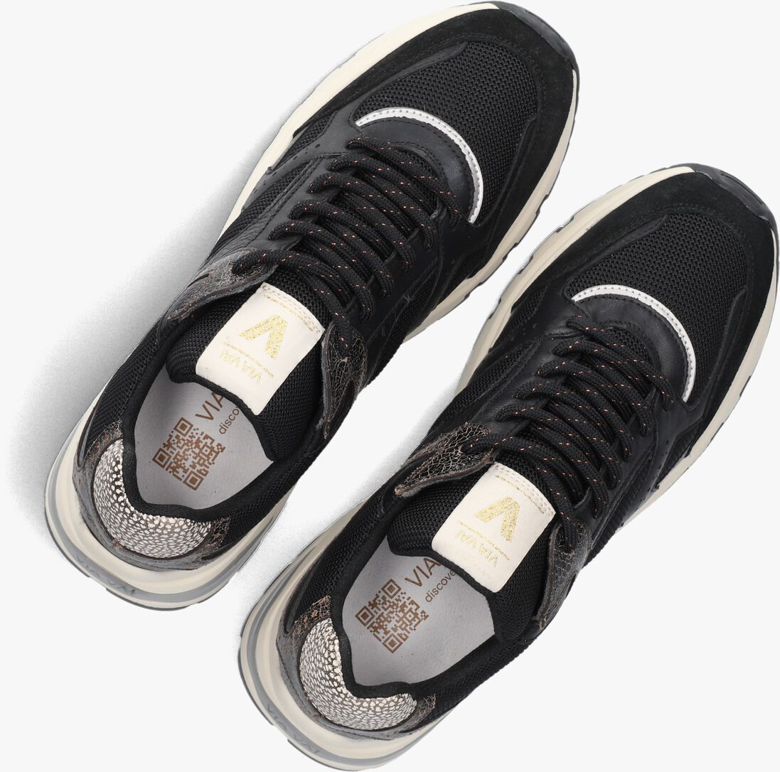 zwarte via vai lage sneakers liz curtis
