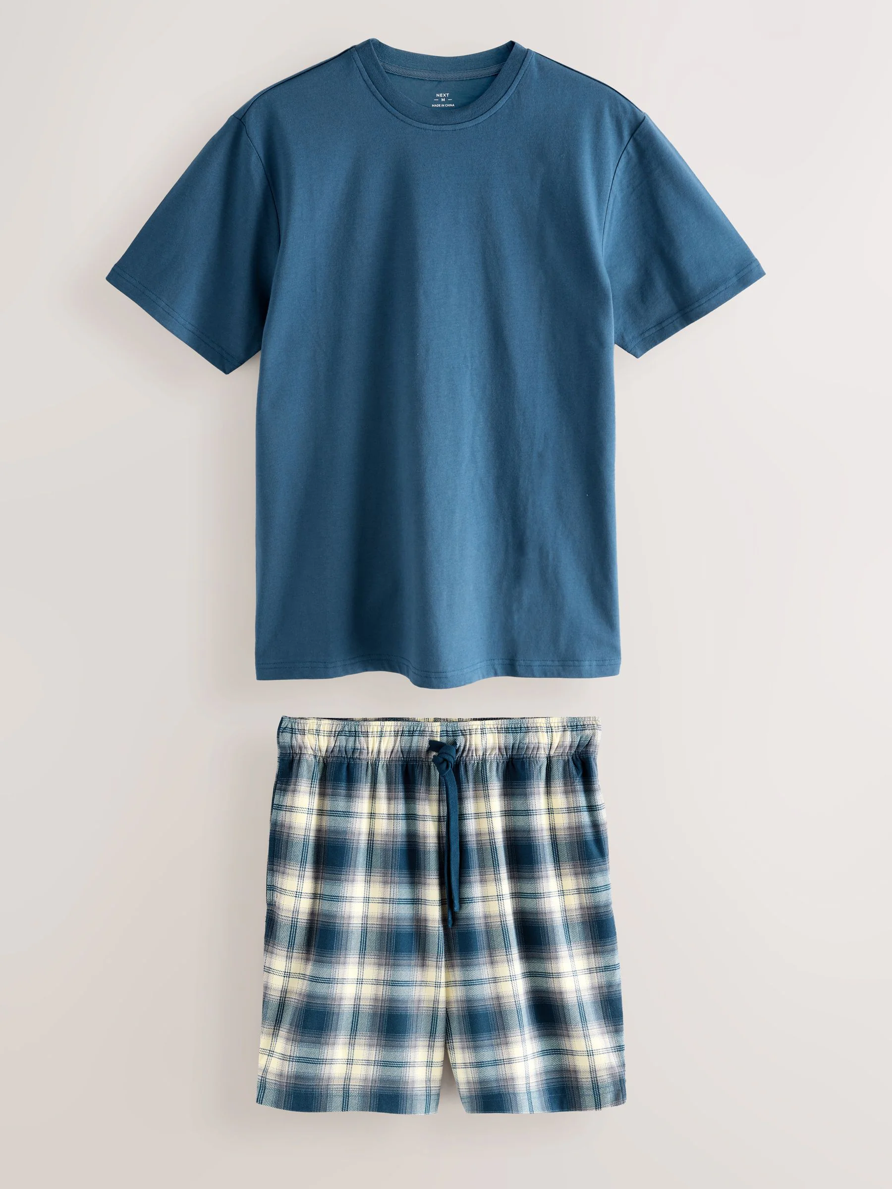 Donkerblauw - Motionflex behaaglijke pyjamaset met korte broek