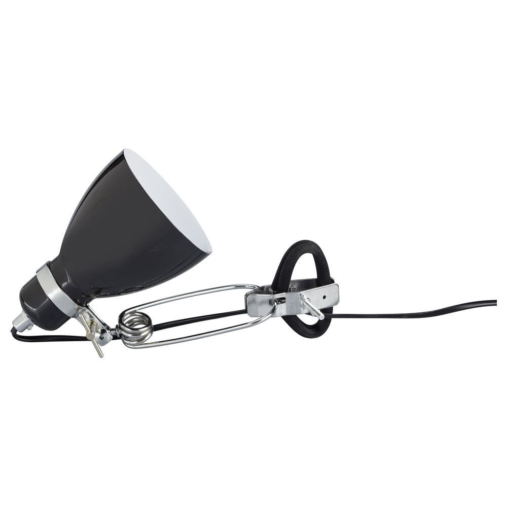 Cyclone klemlamp, zwart, E14