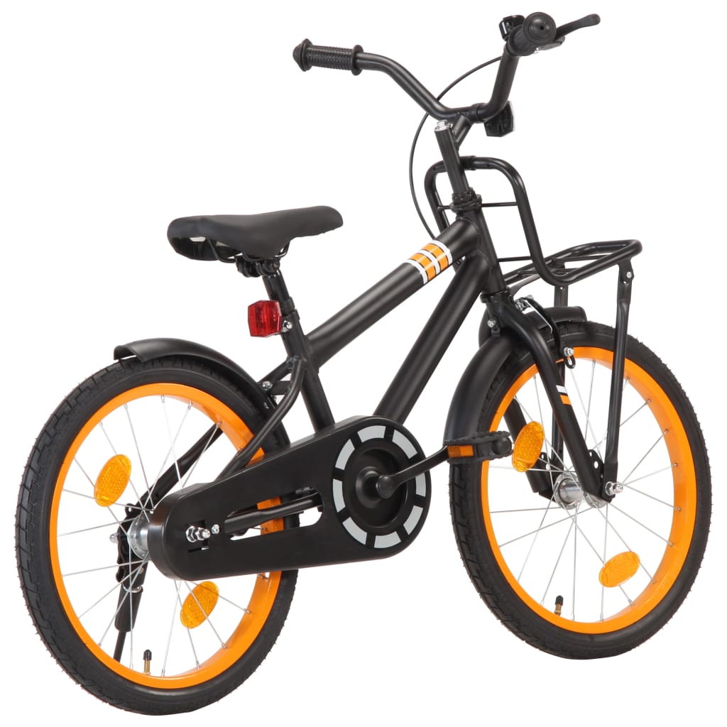 Bicicleta Vidaxl de 18 polegadas com bagageiro dianteiro