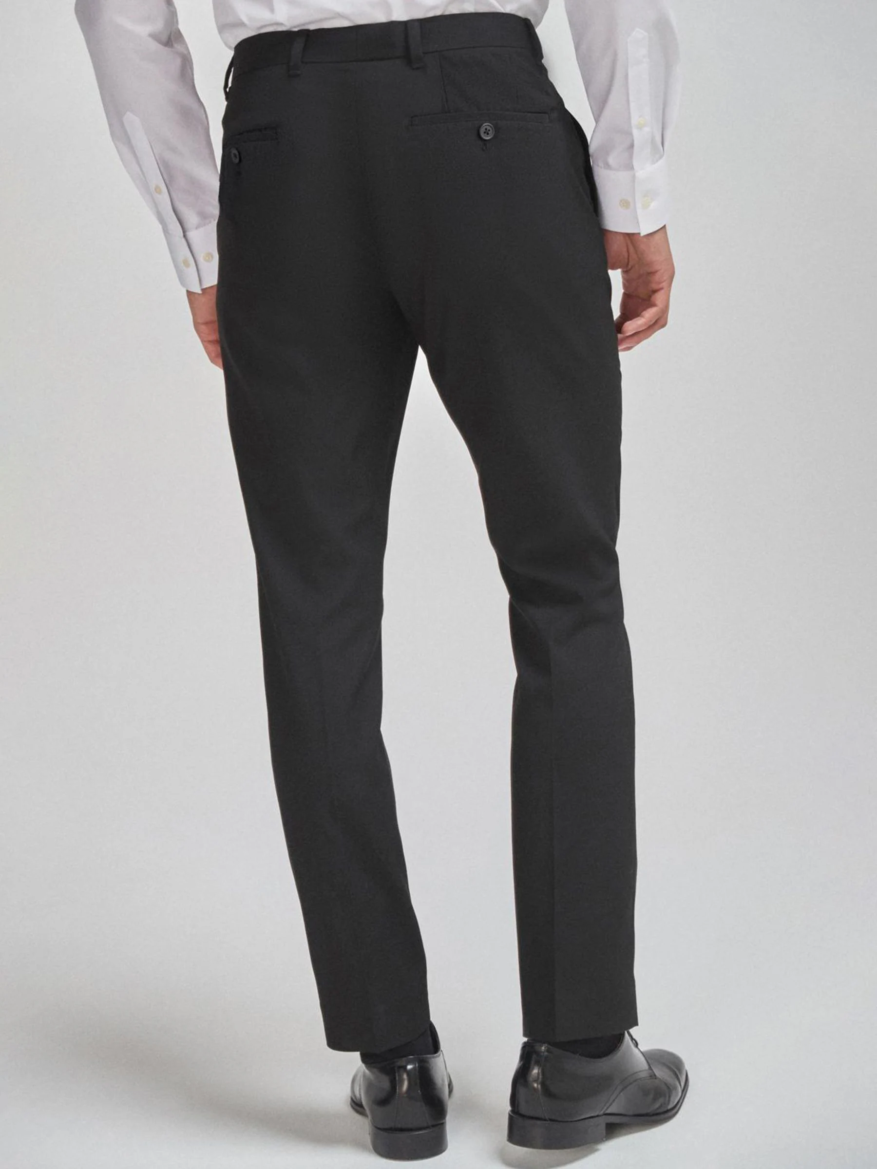 Zwart - Taps toelopende slim-fit - Chique stretchy broek