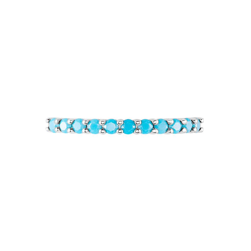 Bague Goddess Argent Blanc Turquoise