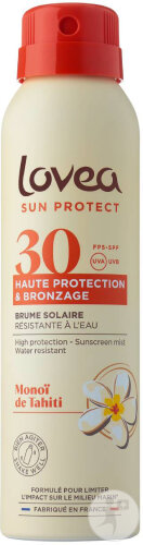 Lovea Brume Solaire IP30 Haute Protection&Bronzage Monoï De Tahiti 150ml