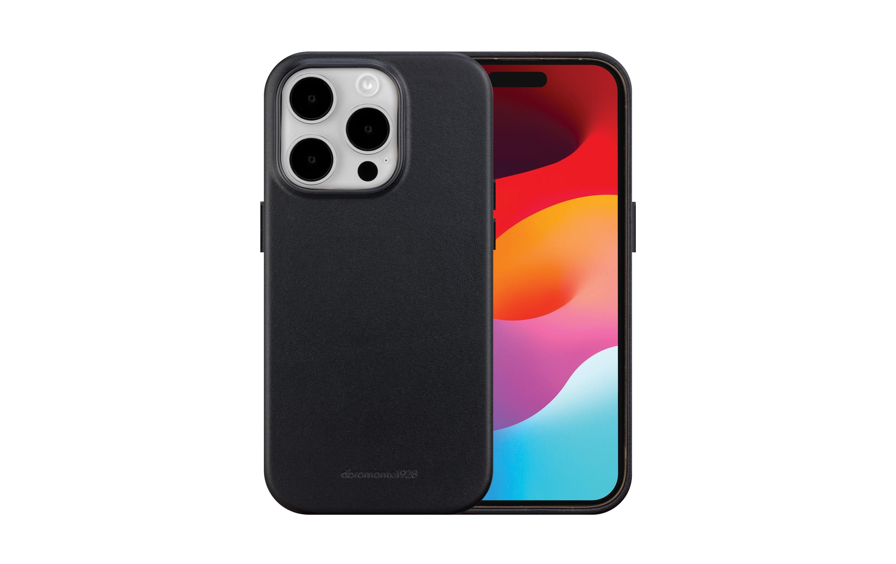 Book Cover Roskilde iPhone 15 Pro Max SchwarzSchutzhülle aus Leder mit MagSafe-Funktion für das Apple iPhone 15 Pro Max