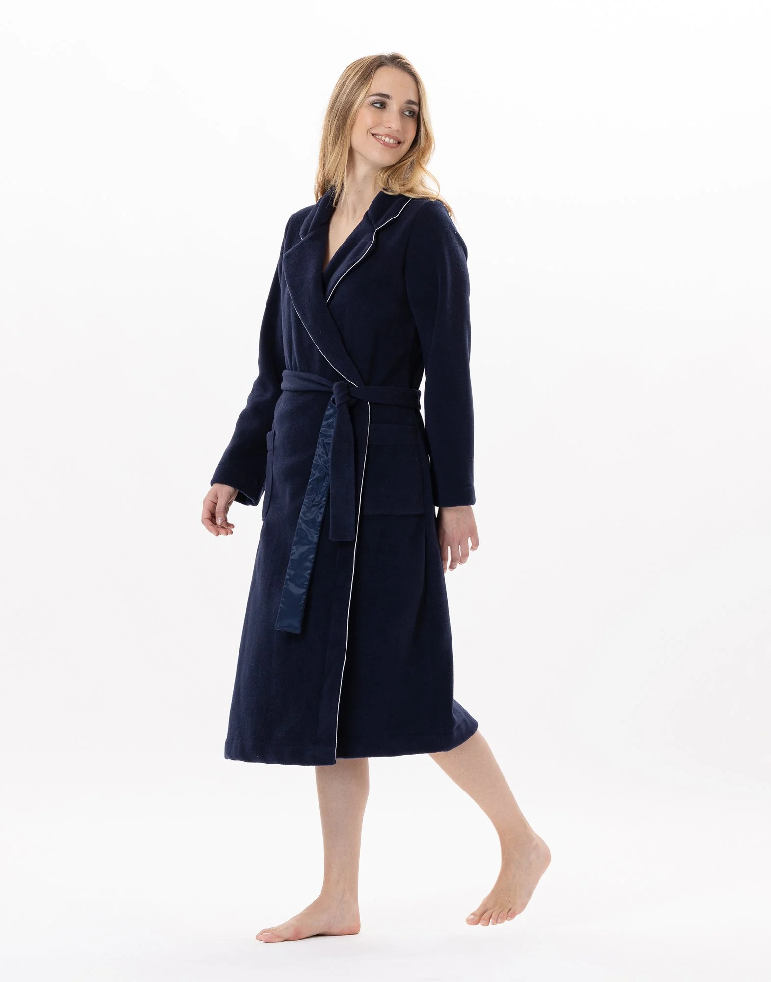 ESSENTIEL 865 - Peignoir en polaire | Bleu