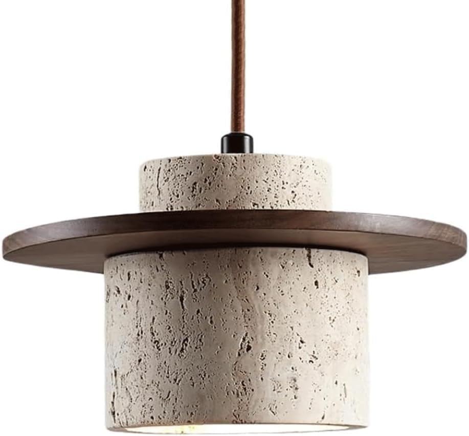 Pendelleuchte im japanischen Stil Wabi Sabi Pendellampe E27 nordischer Marmor Kronleuchter Schirm aus Naturstein einfache Hängeleuchte für Esszimmer Nachttisch Kücheninsel Flur(3PC)