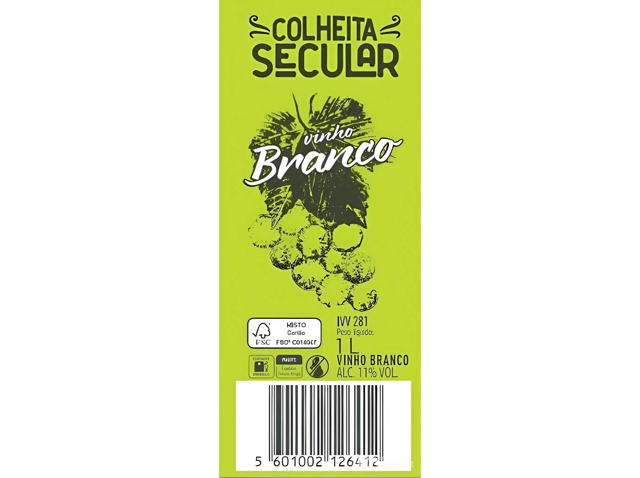 VINHO BRANCO COLHEITA SECULAR BRICK 1L