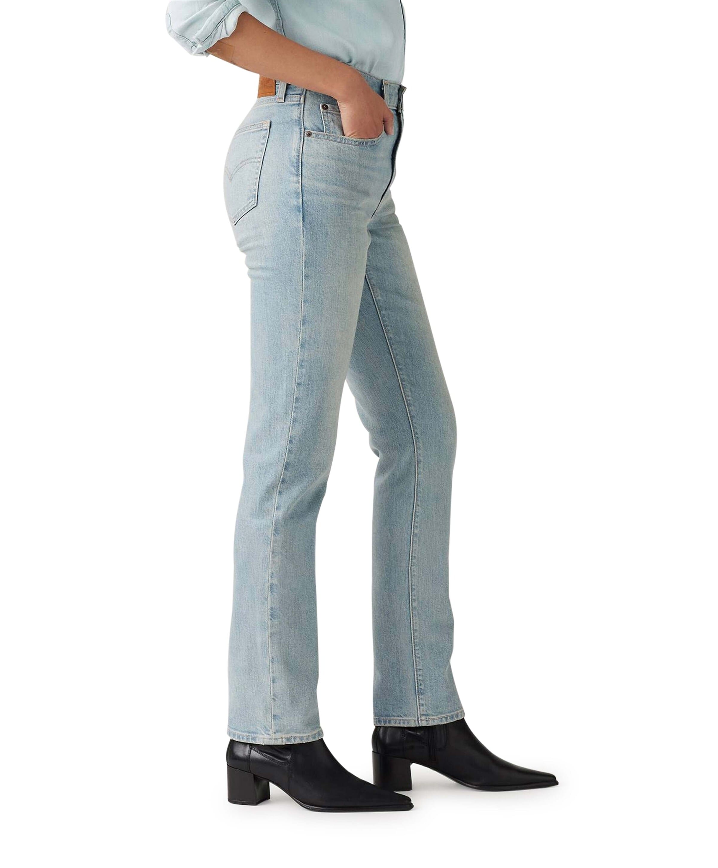 Levi's 724 High rise straight dames jeans blauw