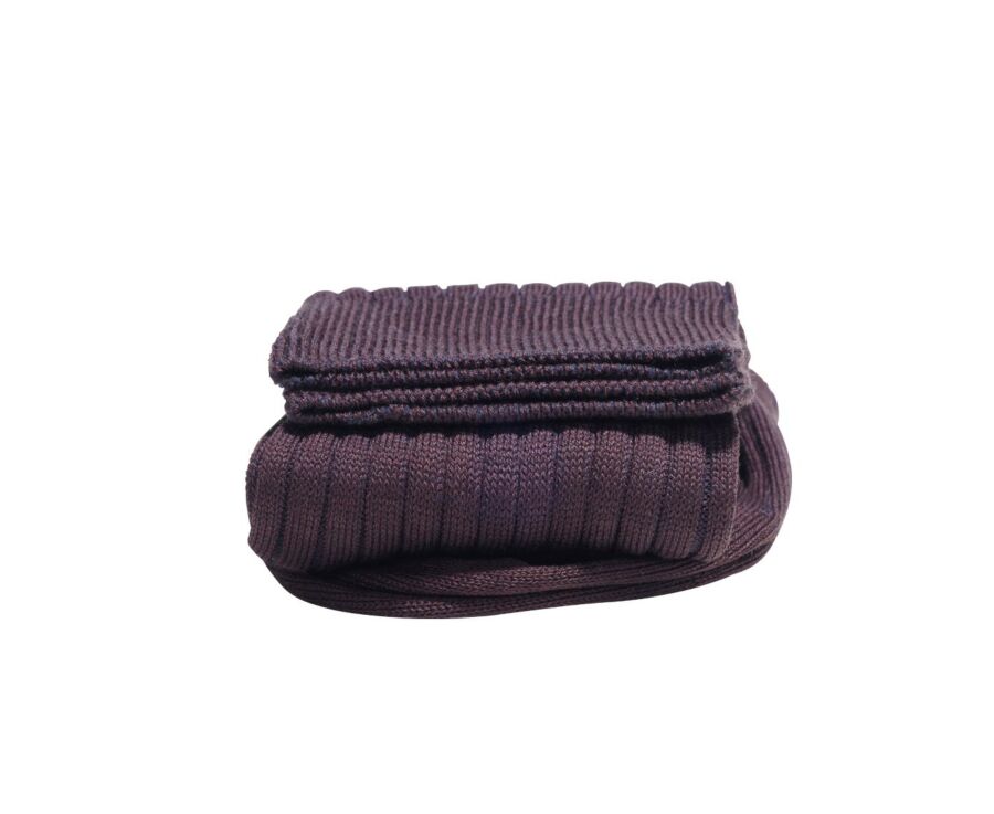 Chaussettes ville homme fil d’Écosse Havane et Réglisse