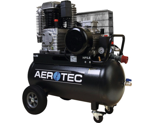 Aerotec 820-90 PRO 90L 10 bar oliegesmeerde compressor 400V
